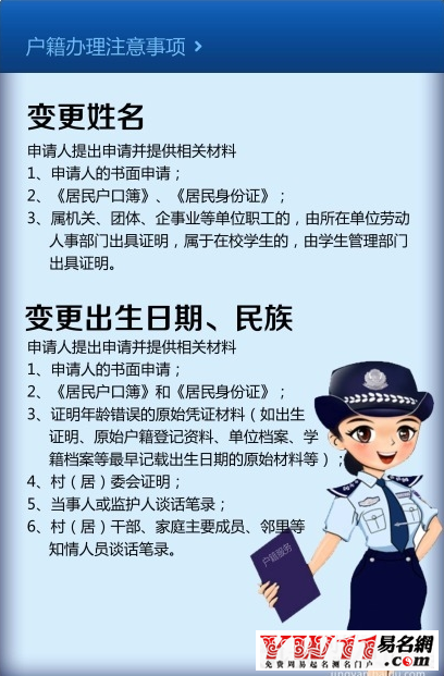 改名字需要什么手續(xù)