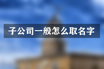 子公司一般怎么取名字