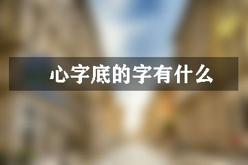 心字底的字有什么