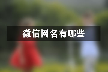 微信網(wǎng)名有哪些