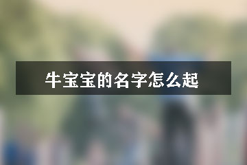 牛寶寶的名字怎么起