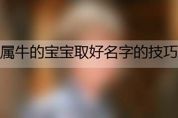 屬牛的寶寶取什么名字好