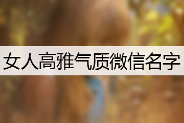 女人高雅氣質(zhì)微信名字