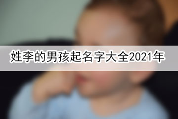 姓李的男孩起名字大全2021年