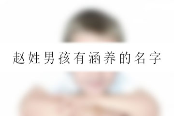 趙姓男孩有涵養(yǎng)的名字