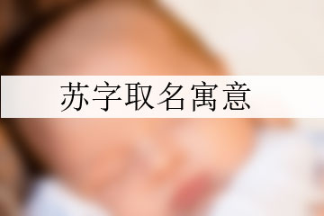 蘇字取名寓意