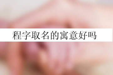 程字取名的寓意好嗎