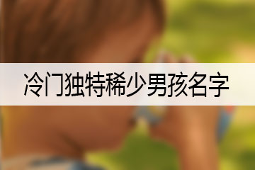 冷門獨特稀少男孩名字