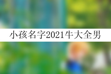 小孩名字2021牛大全男