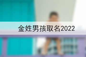 金姓男孩取名2022