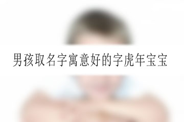 男孩取名字寓意好的字虎年寶寶