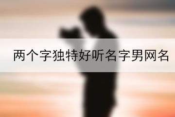 兩個字獨特好聽名字男網(wǎng)名