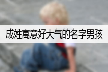 成姓寓意好大氣的名字男孩