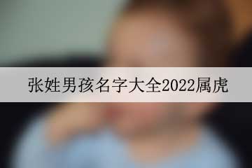 張姓男孩名字大全2022屬虎