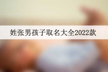 姓張男孩子取名大全2022款