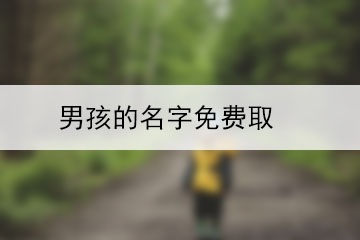 男孩的名字免費(fèi)取