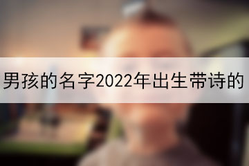 男孩的名字2022年出生帶詩的