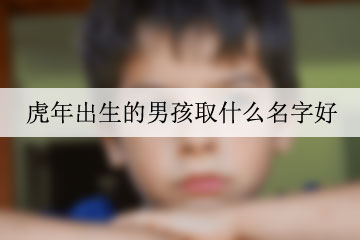 虎年出生的男孩取什么名字好