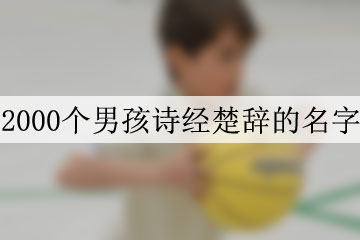 2000個男孩詩經(jīng)楚辭的名字