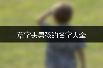 草字頭男孩的名字大全