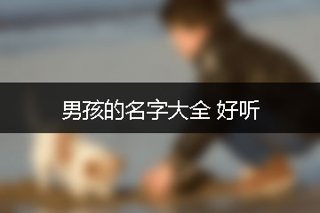 男孩的名字大全 好聽