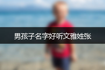 男孩子名字好聽(tīng)文雅姓張