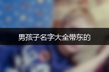 男孩子名字大全帶東的