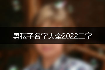 男孩子名字大全2022二字