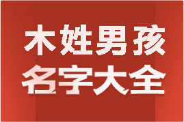 起名網(wǎng)木姓男孩名字大全介